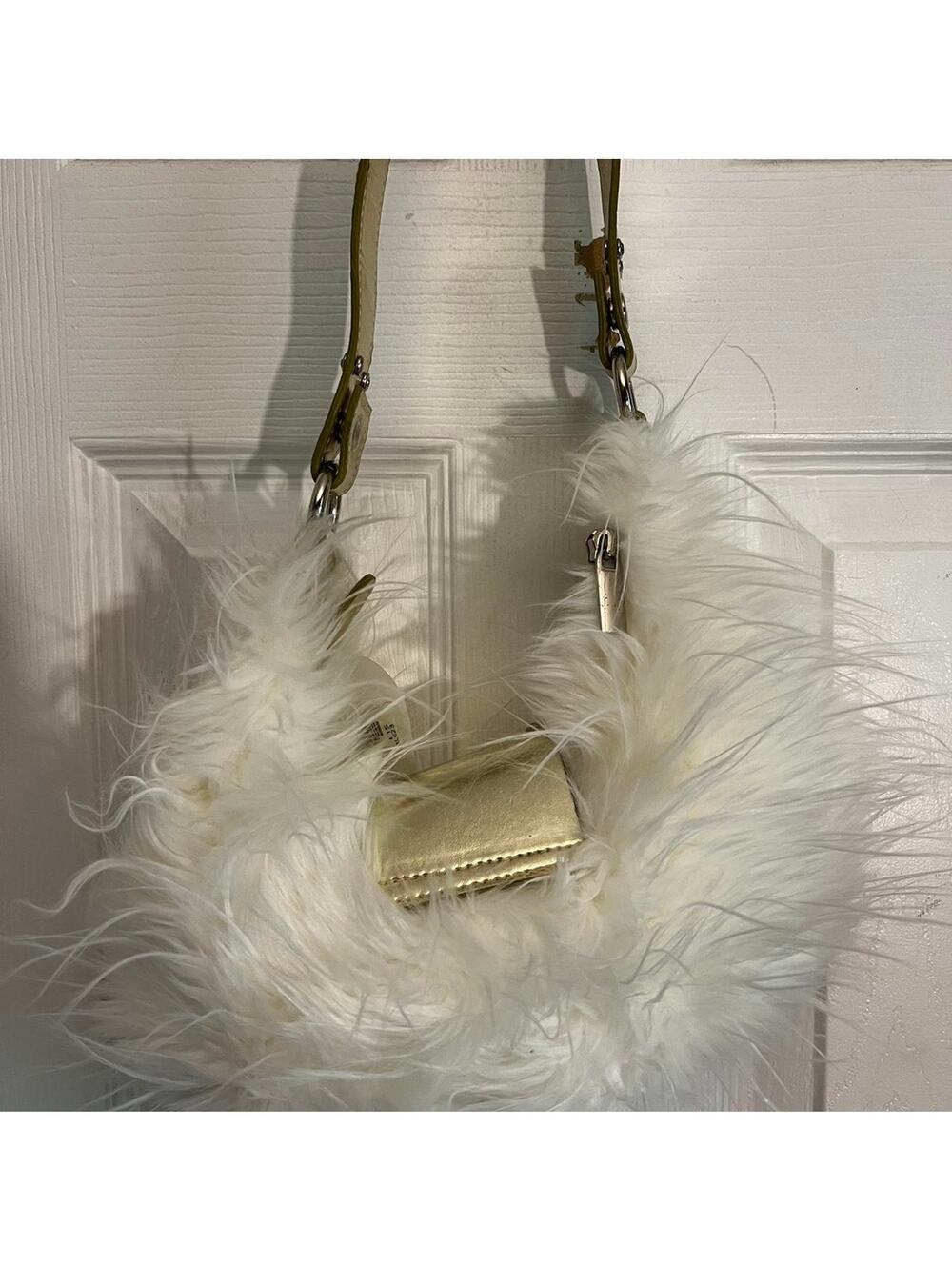 New look white faux fur
